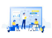 group of people working together on a project
