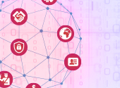 interconnected icons to illustrate data protection