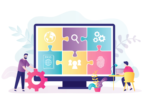 desktop illustrating different fields of data protection