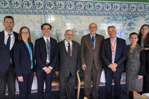 EDPS Supervisor, Wojciech Wiewiórowski, with Mr. Christos Giakoumopoulos, Mr. Patrick Penninckx, and Ms. Isabelle Servoz-Gallucci