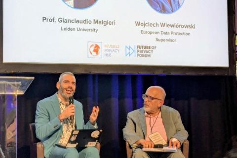 Wojciech Wiewiórowski at the Brussels Privacy Symposium together with Professor Malgieri