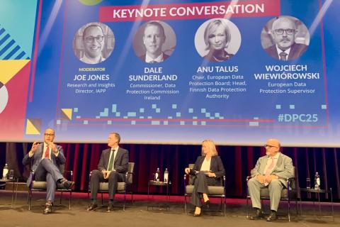 Wojciech Wiewiórowski joining a keynote conversation at the IAAP Europe Data Protection Congress