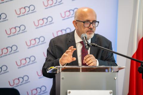 Supervisor Wojciech Wiewiórowski speaking at the event of UODO and the Council of Europe