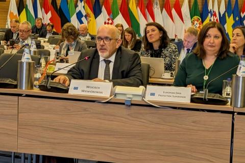 Wojciech Wiewiórowski at teh Joint Parliamentary Scrutiny Group on Europol